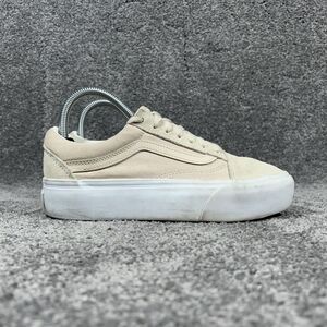VANS Old Skool Women’s Size 7 Tan Suede Canvas Casual Lace Up Shoes Used